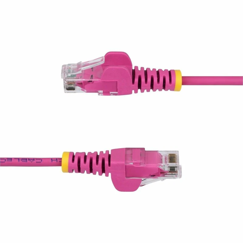StarTech.com Câble Ethernet CAT10 fin rose de 6 m, RJ45 fin sans accroc, UTP, LSZH, cuivre nu 28 AWG, cordon de raccordement réseau fin, testé Fluke N6PAT10PKS
