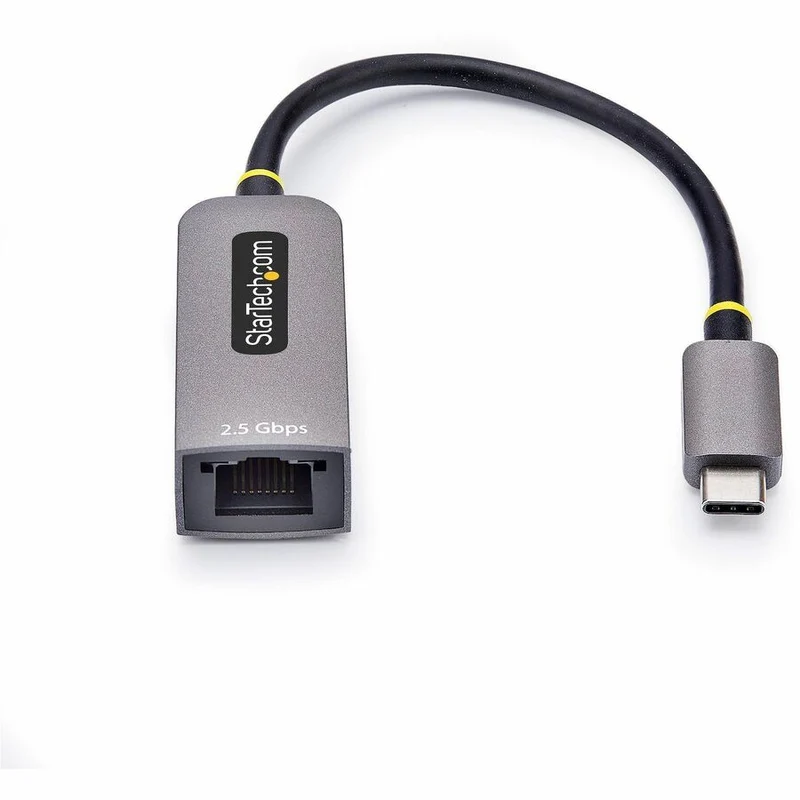 Adaptateur USB-C vers Ethernet 2.5 GbE StarTech.com, carte réseau NBASE-T, réseau multi-vitesse USB 3.0 Type-C 2.5/1 G, USB 3.1 RJ45, compatible Thunderbolt C22G-USB-ETHERNET