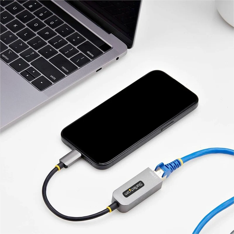 Adaptateur USB-C vers Ethernet 2.5 GbE StarTech.com, carte réseau NBASE-T, réseau multi-vitesse USB 3.0 Type-C 2.5/1 G, USB 3.1 RJ45, compatible Thunderbolt C22G-USB-ETHERNET