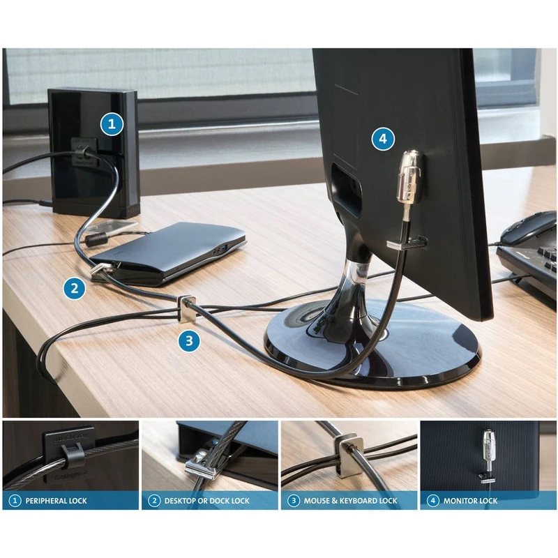 Kit de verrouillage Kensington Desktop & Peripherals 2.0 - Clé principale à la demande K67990US