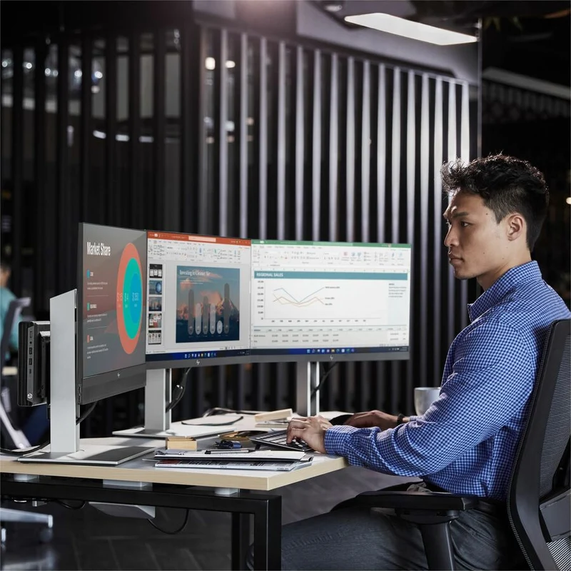 Ordinateur de bureau HP Elite Mini 800 G9 - Intel Core i7 14e génération i7-14700T - Technologie vPro - 16 Go - SSD 512 Go - Mini ordinateur de bureau A12GSUT#ABC