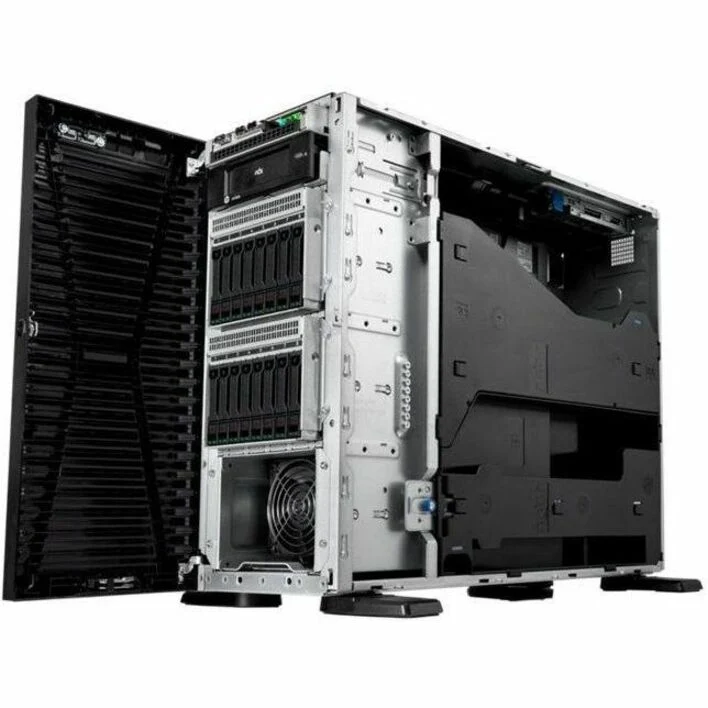 Serveur tour HPE ProLiant ML110 G11 4.5U - 1 x Intel Xeon Silver 4410Y 2 GHz - 32 Go de RAM - 960 Go de SSD - (2 x 480 Go) Configuration SSD - Contrôleur Serial ATA, Serial Attached SCSI (SAS) P69303-005
