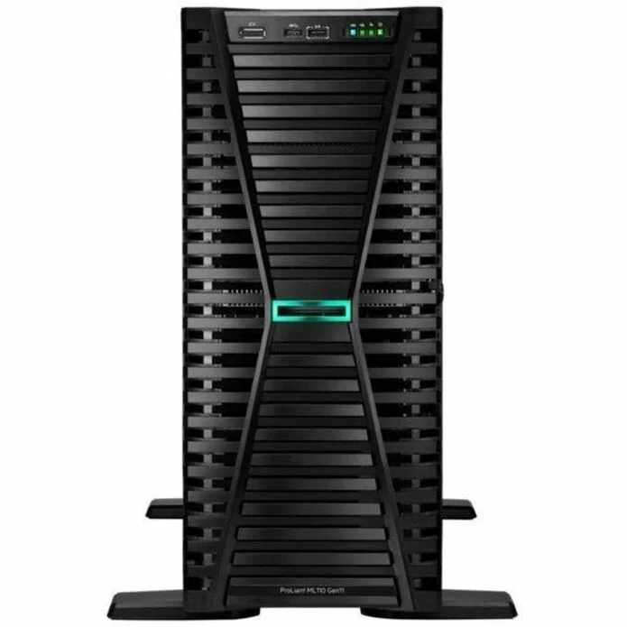 Serveur tour HPE ProLiant ML110 G11 4.5U - 1 x Intel Xeon Silver 4410Y 2 GHz - 32 Go de RAM - 960 Go de SSD - (2 x 480 Go) Configuration SSD - Contrôleur Serial ATA, Serial Attached SCSI (SAS) P69303-005