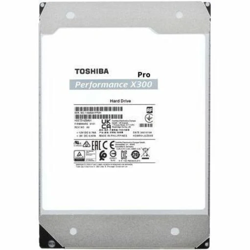 Disque dur Toshiba X300 Pro HDWR51CXZSTB 12 To - 3.5" interne - SATA (SATA/600) - Méthode d'enregistrement magnétique conventionnel (CMR) HDWR51CXZSTB