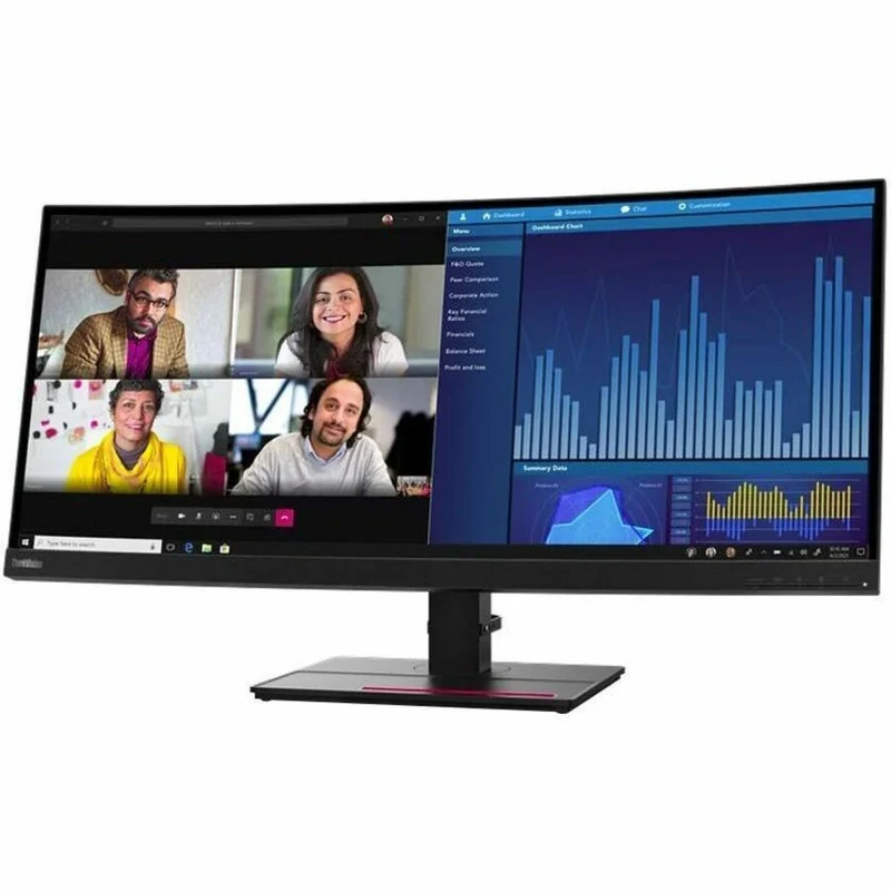 Moniteur LED incurvé Lenovo ThinkVision P34w-20 de 34 pouces UWQHD - 21:9 - Noir corbeau 63F2RAR3U3