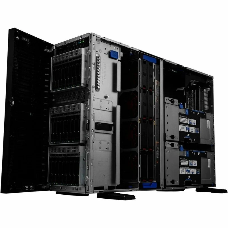 Serveur tour HPE ProLiant ML350 G11 4U - 1 x Intel Xeon Silver 4514Y 2 GHz - 64 Go de RAM - 960 Go SSD - (2 x 480 Go) Configuration SSD - Serial Attached SCSI (SAS), contrôleur Serial ATA P71688-005