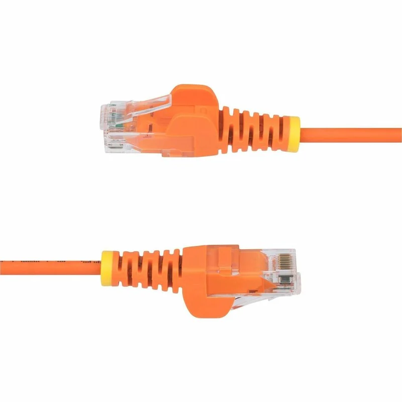 Câble Ethernet CAT1 fin orange de 6 m de StarTech.com, RJ45 fin sans accroc, UTP, LSZH, cuivre nu 28 AWG, cordon de raccordement réseau fin, testé Fluke N6PAT1ORS