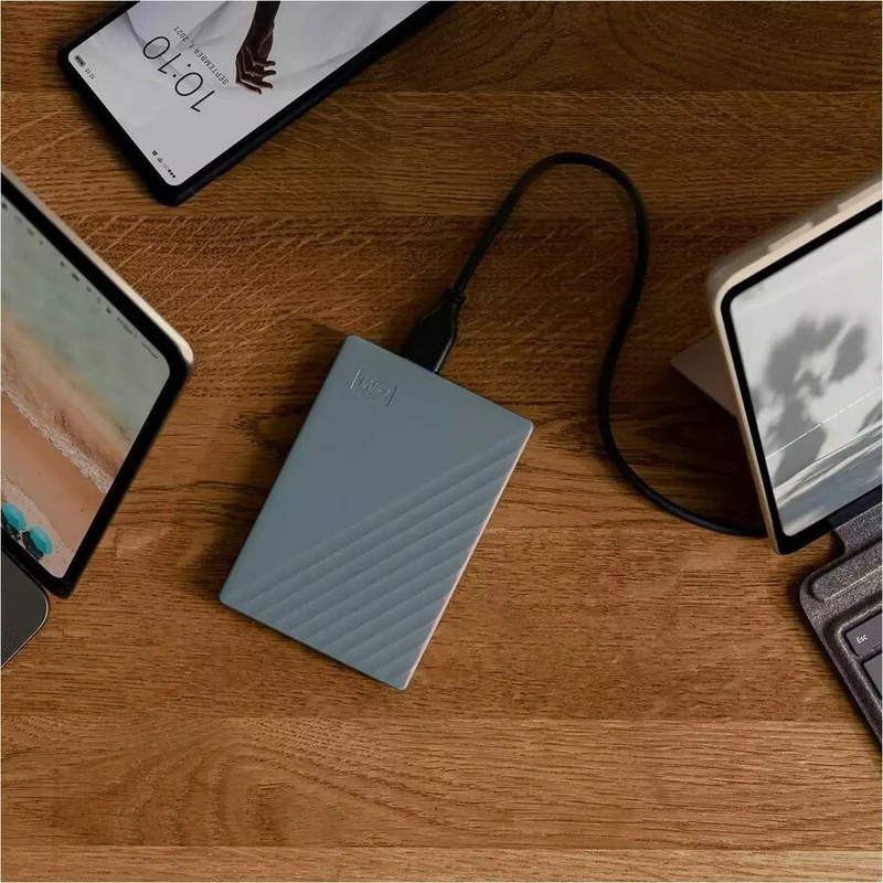 Disque dur externe portable WD My Passport WDBY3J0060BGY-WESN 6 To - Gris silicone WDBY3J0060BGY-WESN