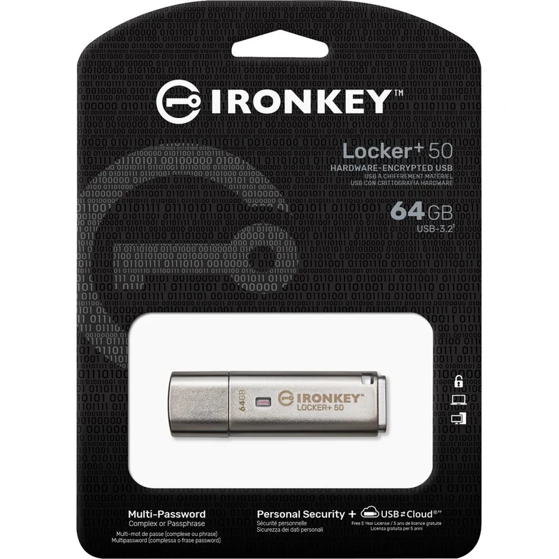 Clé USB IronKey Locker+ 50 IKLP50/64 Go