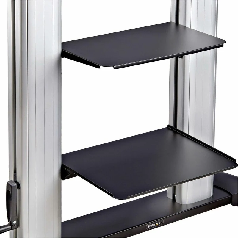 StarTech.com Support TV sur roulettes pour écrans plats de 60 à 100 pouces et 220 lb, support mobile à hauteur réglable pour chariot/support portable 1110C-MOBILE-TV-CART