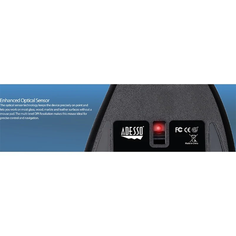 Souris ergonomique verticale pour gaucher conforme Adesso TAA IMOUSEE7-TAA