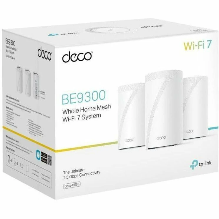 Routeur sans fil TP-Link Deco BE65 Wi-Fi 7 IEEE 802.11be DECO BE65 (PACK DE 3)