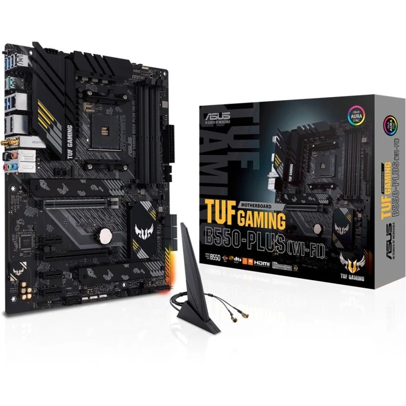Carte mère de bureau TUF GAMING B550-PLUS (WI-FI) - Chipset AMD B550 - Socket AM4 - Micro ATX TUF GAMING B550-PLUS WIFI