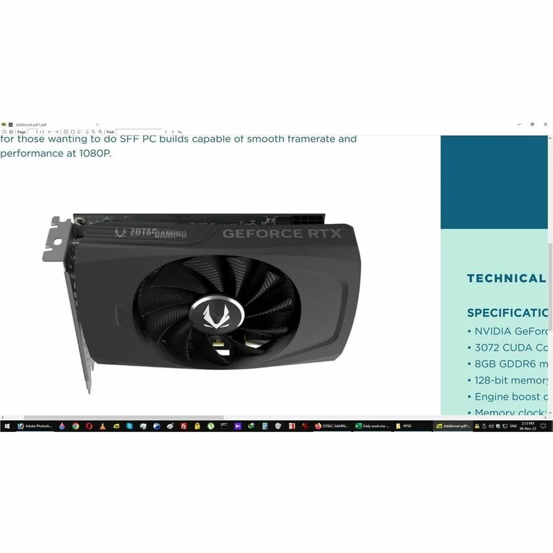Carte graphique Zotac NVIDIA GeForce RTX 4060 - 8 Go GDDR6 - Pleine hauteur ZT-D40600G-10L