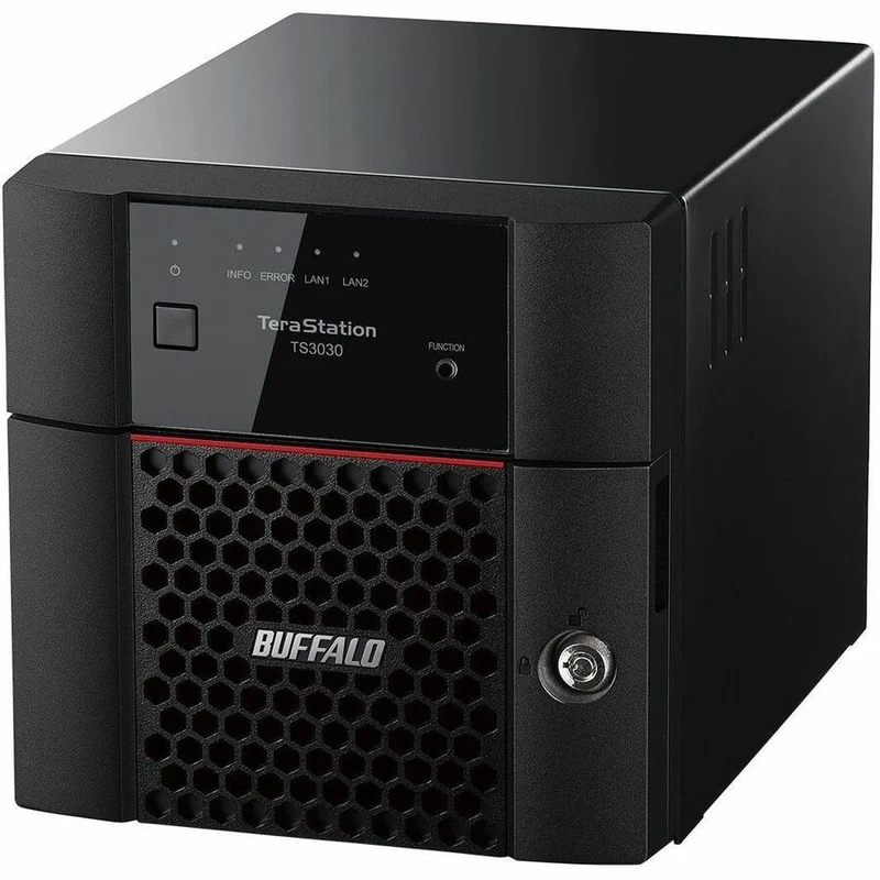 NAS de bureau BUFFALO TeraStation 3230DN à 2 baies, disque dur 16 To (2 x 8 To) inclus, iSCSI 2.5 GBE, conforme TAA TS3230DN1602