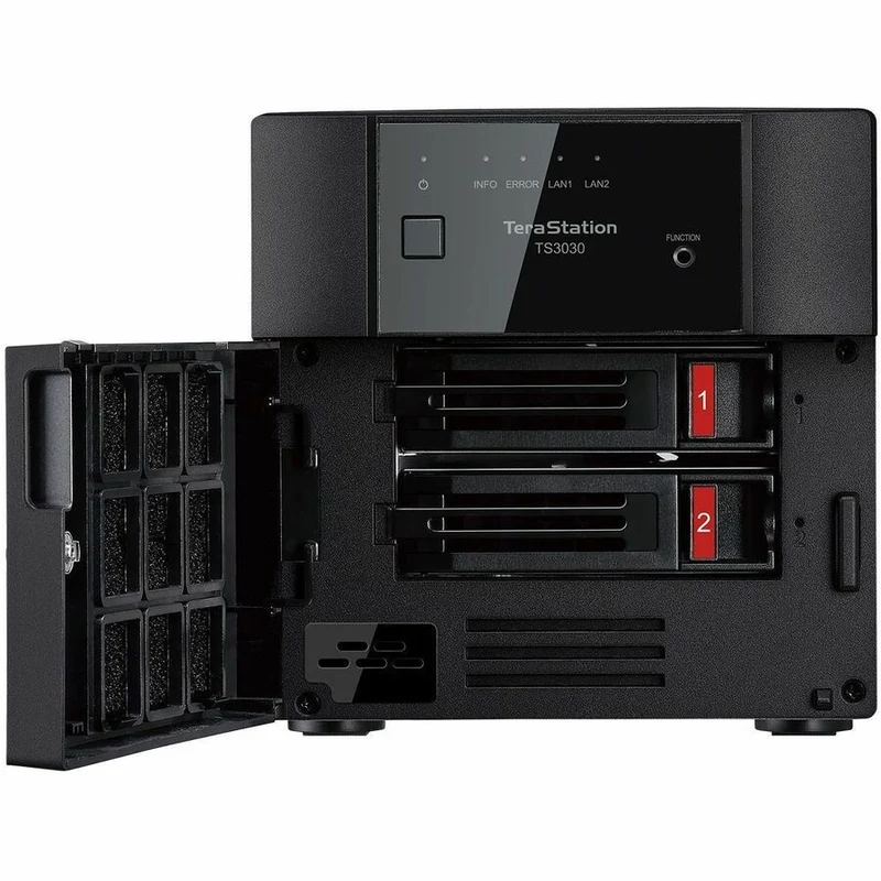 NAS de bureau BUFFALO TeraStation 3230DN à 2 baies, disque dur 16 To (2 x 8 To) inclus, iSCSI 2.5 GBE, conforme TAA TS3230DN1602
