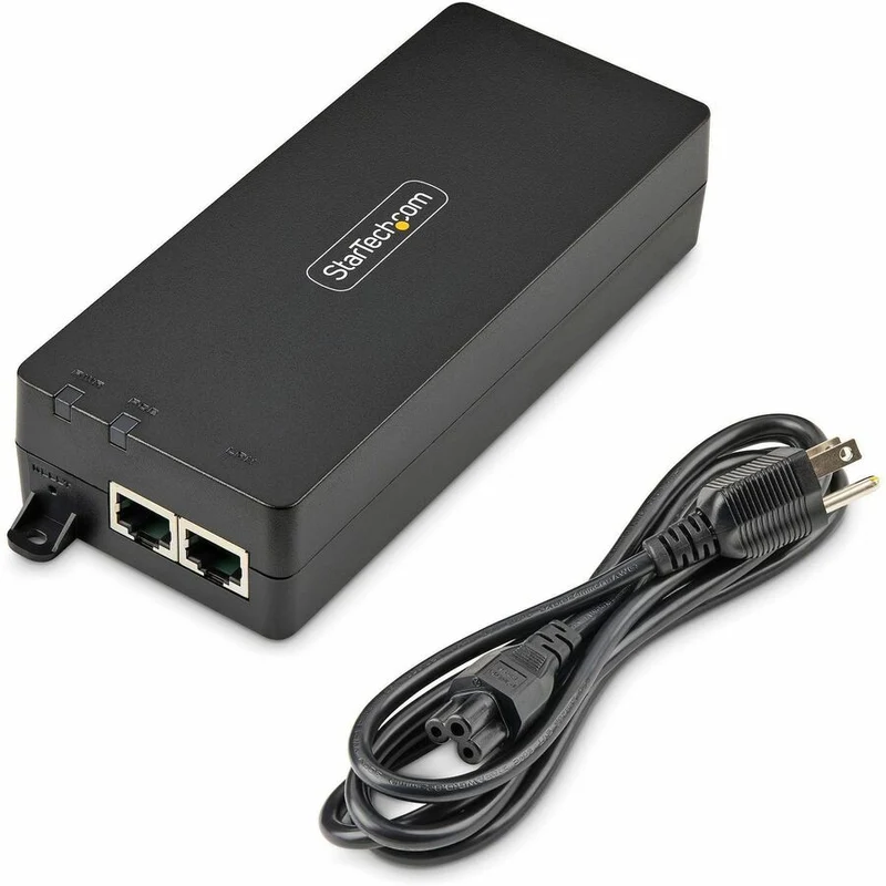 StarTech.com Injecteur PoE++ Gigabit 1 Gbit/s à 10 port, 90 W, Ethernet 2.5/5/10G/10/100/1000M, PoE++ (802.3af/at/bt), montage mural, non géré AF41XC-POE-INJECTOR