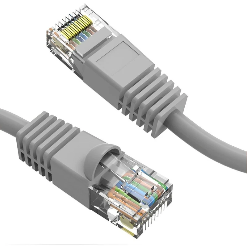 Câble de raccordement Axiom 2FT CAT6 UTP 550 MHz avec gaine moulée anti-accroc (gris) C6MB-G2-AX