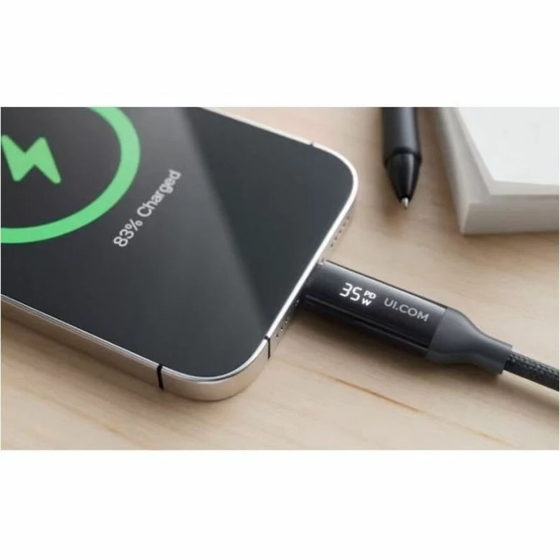 Câble USB-C Ubiquiti avec indicateur de charge UACC-Cable-USB-100W0.3MBK