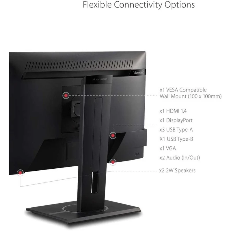 Moniteur LED Full HD 24 pouces ViewSonic Graphic VG2440 - Format 16:9 - Noir VG2440
