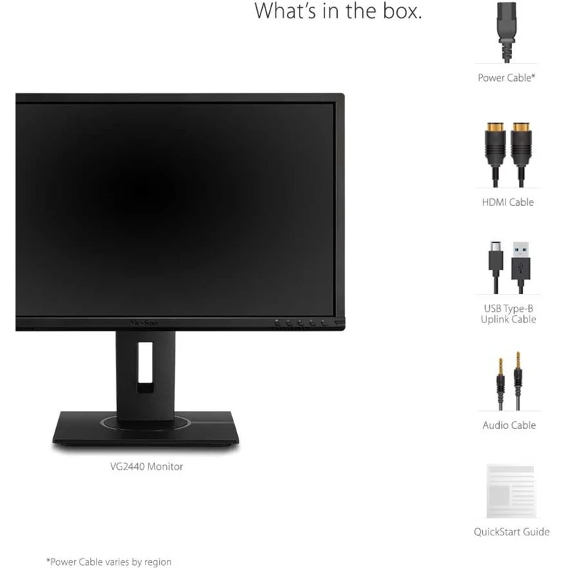 Moniteur LED Full HD 24 pouces ViewSonic Graphic VG2440 - Format 16:9 - Noir VG2440