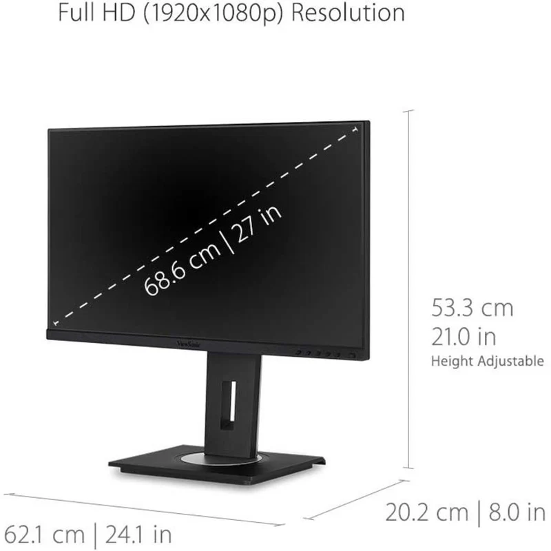 Moniteur LED Full HD 27 pouces ViewSonic Graphic VG2755 - Format 16:9 - Noir VG2755