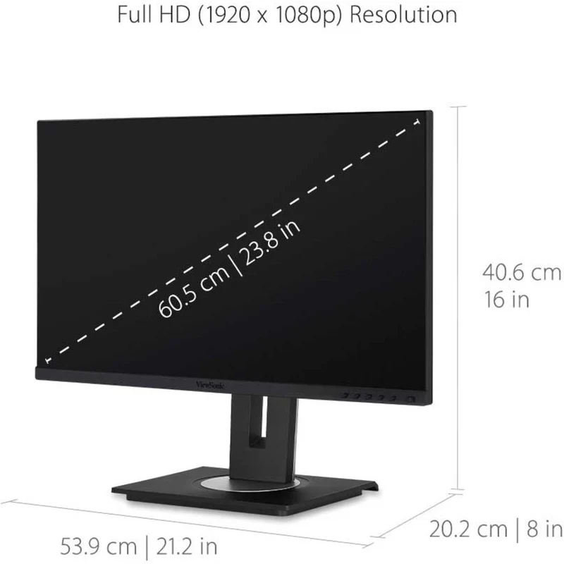 Moniteur LED Full HD 24 pouces ViewSonic Graphic VG2456 - Format 16:9 - Noir VG2456