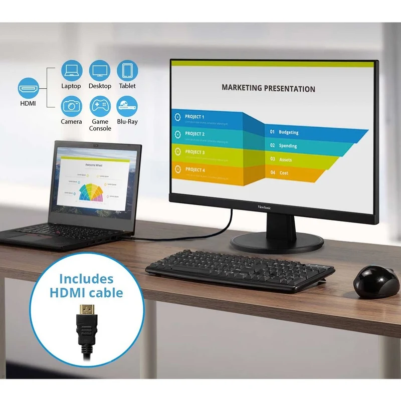 Moniteur LED Full HD 22 pouces ViewSonic Value VA2247-MH - Format 16:9 - Noir VA2247-MH
