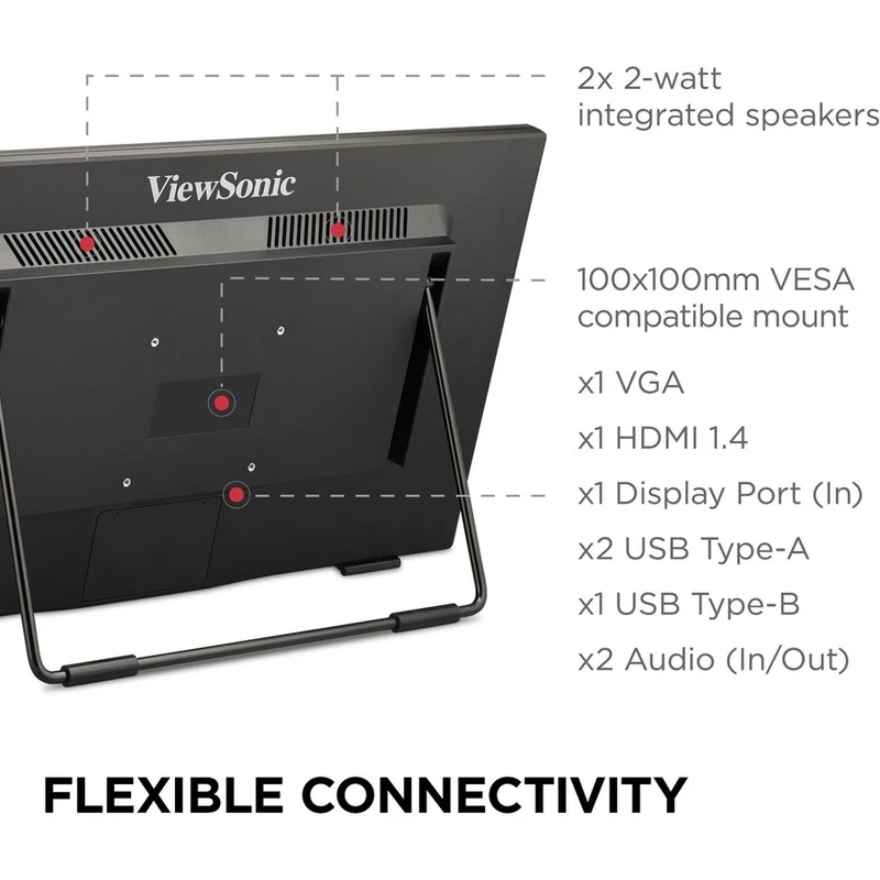 Moniteur tactile LCD ViewSonic TD2465 23.8" - 16:9 - 7 ms GTG TD2465