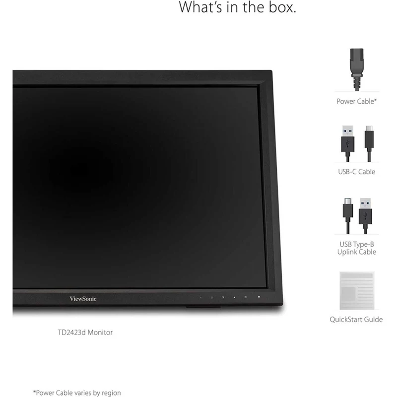 Moniteur tactile LCD ViewSonic TD2423d 24" (61 cm) - Format 16:9 - Temps de réponse : 7 ms TD2423D