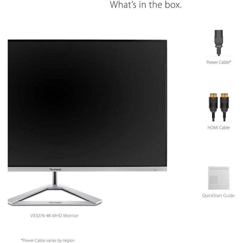 Moniteur LED 4K UHD ViewSonic Entertainment VX3276-4K-mhd 32 pouces (81 cm) - Format 16:9 - Argent VX3276-4K-MHD
