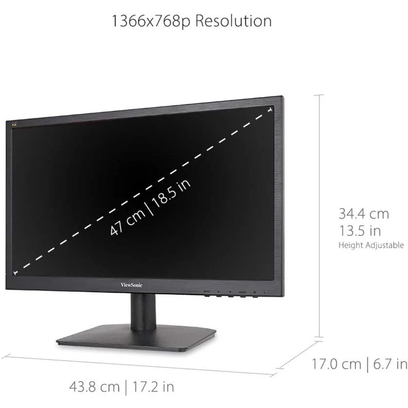 Moniteur LED HD ViewSonic Value VA1903H 19" - Format 16:9 - Noir VA1903H