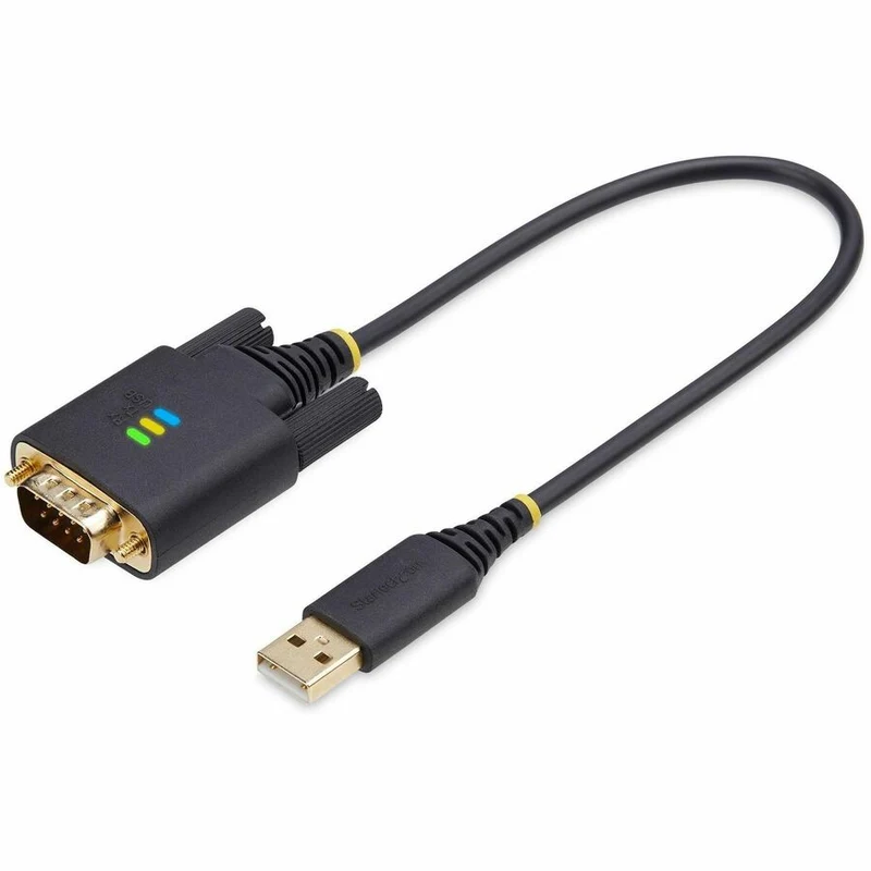 Câble adaptateur USB vers série StarTech.com de 30 cm (1 pi), avec maintien du port COM, FTDI, DB9 RS232, écrous/vis DB9 interchangeables, compatible Windows/macOS/Linux 1P1FFC-USB-SERIAL