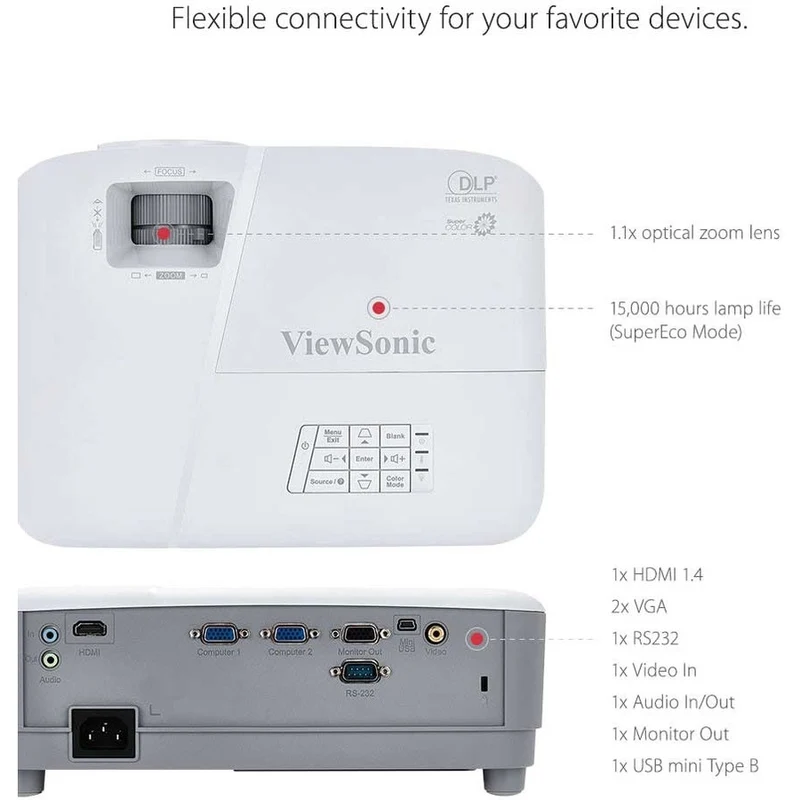 Projecteur DLP ViewSonic PA503X compatible 3D - Format 4:3 PA503X