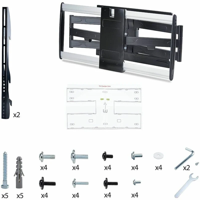 Support mural articulé ultra-mince StarTech pour téléviseurs plats jusqu'à 65 pouces et 45 kg (99 lb), VESA 600 x 400, support discret TAA 65SAP2-TV-WALL-MOUNT
