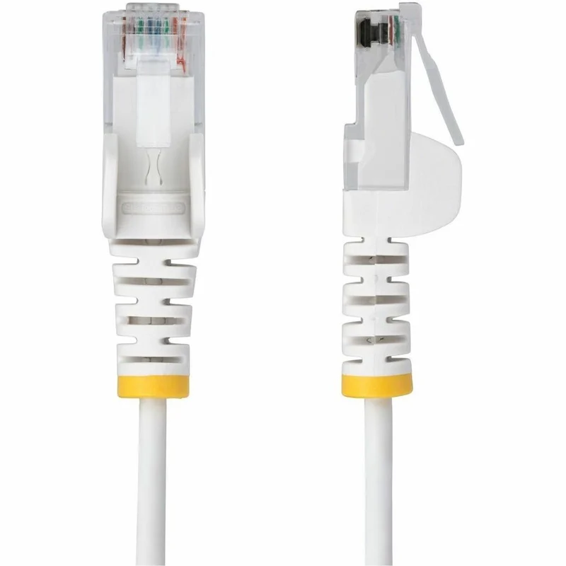 Câble Ethernet StarTech CAT6 mince blanc 9 pouces, RJ45 mince sans accrocs, UTP, LSZH, cuivre nu 28 AWG, cordon de brassage réseau mince N6PAT9INWHS