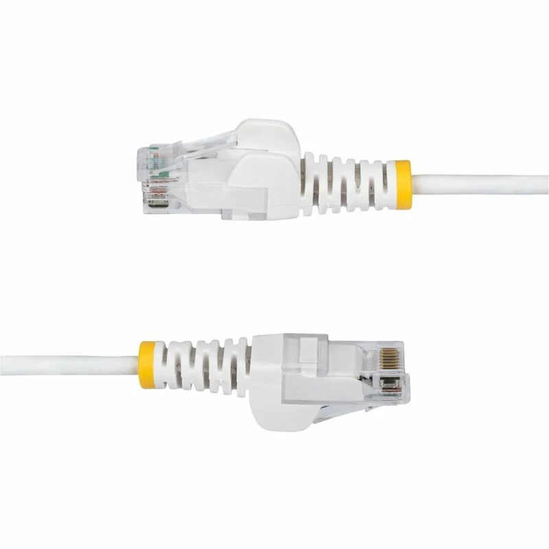 Câble Ethernet StarTech CAT6 mince blanc 9 pouces, RJ45 mince sans accrocs, UTP, LSZH, cuivre nu 28 AWG, cordon de brassage réseau mince N6PAT9INWHS