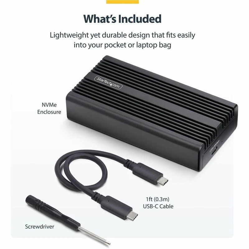 Boîtier SSD NVMe M.2 USB4 StarTech.com, 40 Gbit/s, boîtier SSD NVMe externe USB-C/Thunderbolt, connecteurs B+M/M-Key 1USB4-NVME-ENCLOSURE