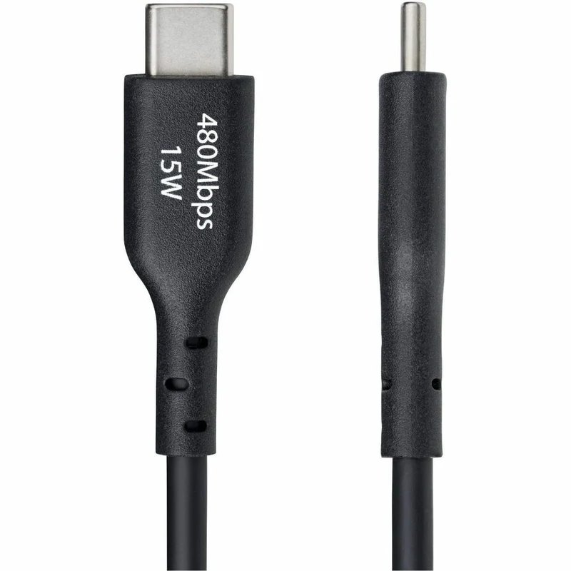 Câble de charge USB-A vers USB-C StarTech.com de 30 cm (1 pi), charge et synchronisation, 3 A, USB 2.0, gaine TPE - Noir - USB2AC1FTBK