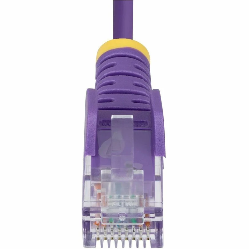 Câble Ethernet StarTech CAT6 fin violet de 15 cm (6 po), connecteur RJ45 fin et anti-accrochage, UTP, LSZH, cuivre nu 28 AWG, cordon de brassage réseau fin N6PAT6INPLS