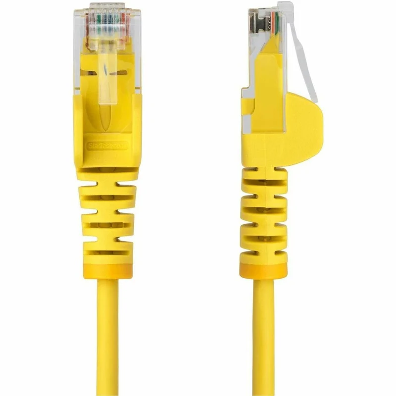 Câble Ethernet StarTech CAT6 fin jaune de 90 cm (3 pi), connecteur RJ45 fin et anti-accrochage, UTP, LSZH, cuivre nu 28 AWG, cordon de brassage réseau fin N6PAT3YLS