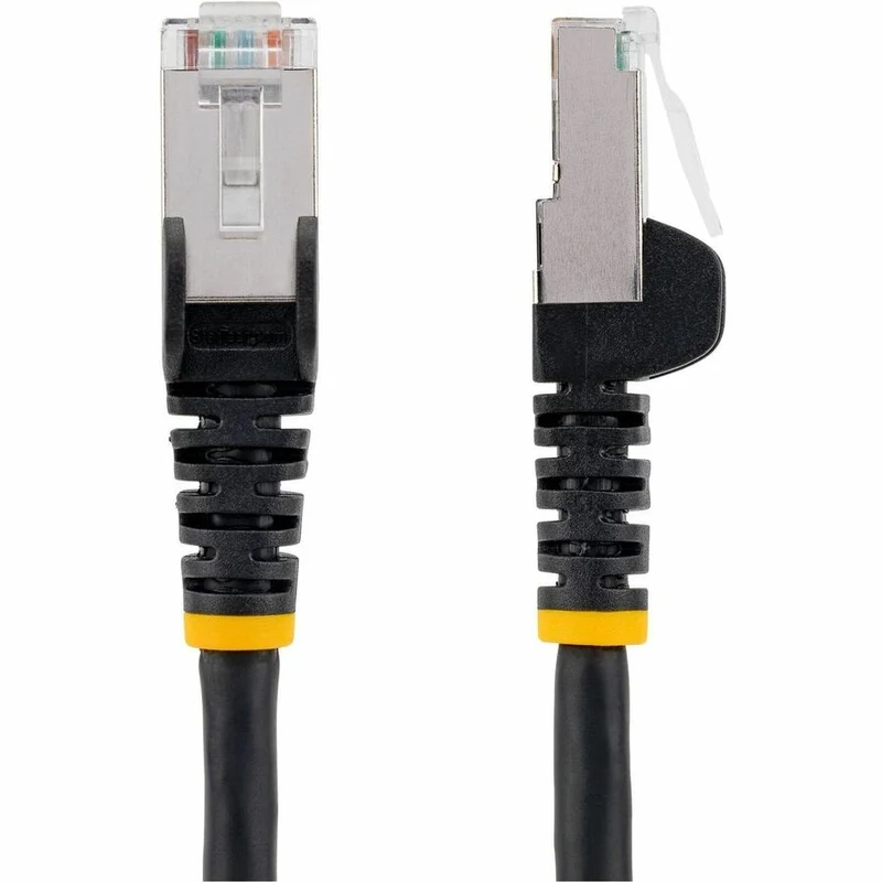 StarTech.com Câble Ethernet CAT1a de 6 m, noir, faible fumée, sans halogène (LSZH), 10 GbE, 100 W PoE S/FTP, cordon de brassage réseau RJ-45 sans accroc NLBK-1F-CAT6A-PATCH