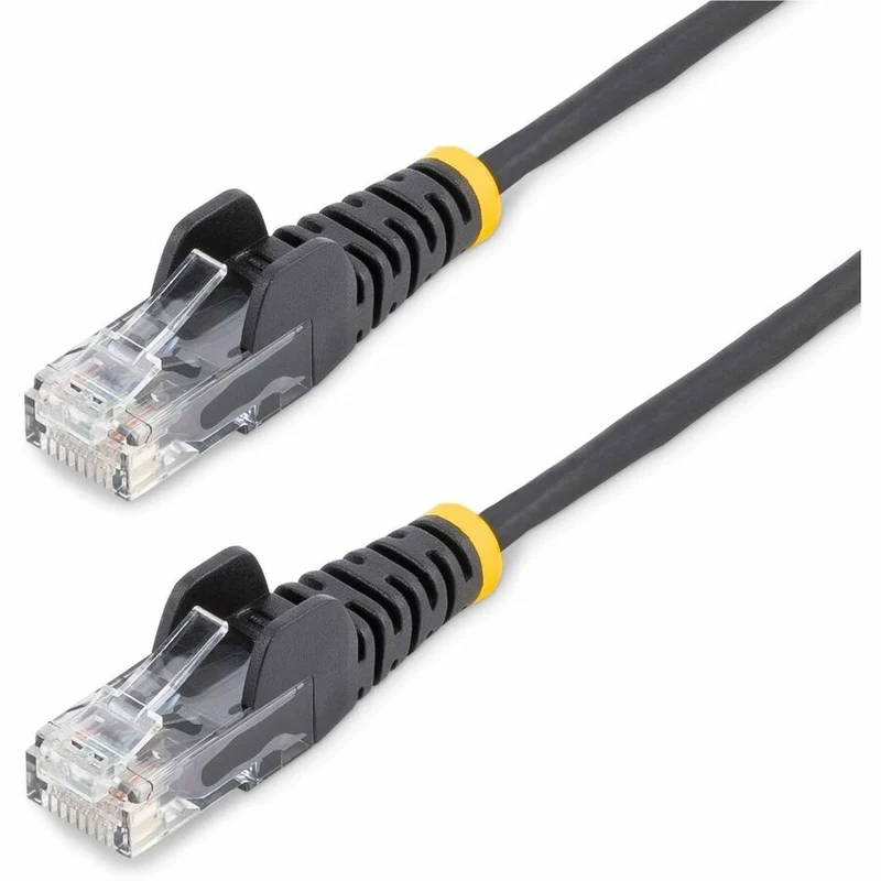Câble Ethernet StarTech CAT6 fin noir de 4,57 m (7 pi), connecteur RJ45 fin et anti-accrochage, UTP, LSZH, cuivre nu 28 AWG, cordon de brassage réseau fin N6PAT7BKS