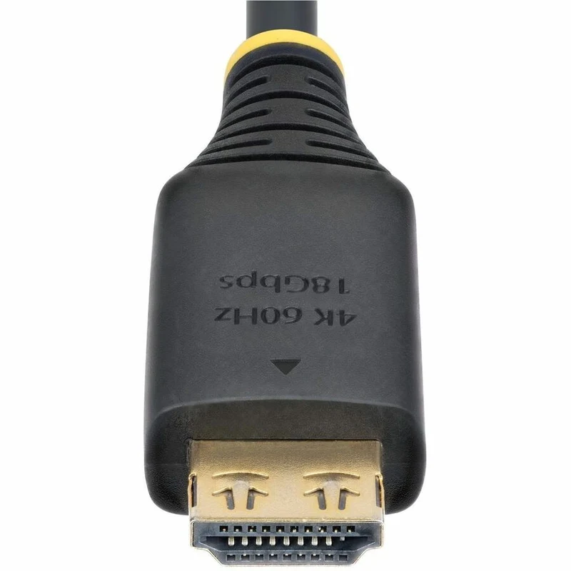 Câble HDMI haute vitesse StarTech.com 30 cm (1 pi) avec connecteurs à pression, 4K 60 Hz/1440p 144 Hz, 18 Gbit/s, câble HDMI UHD, gaine en TPE HDMI2-CABLE-GRIP-30C