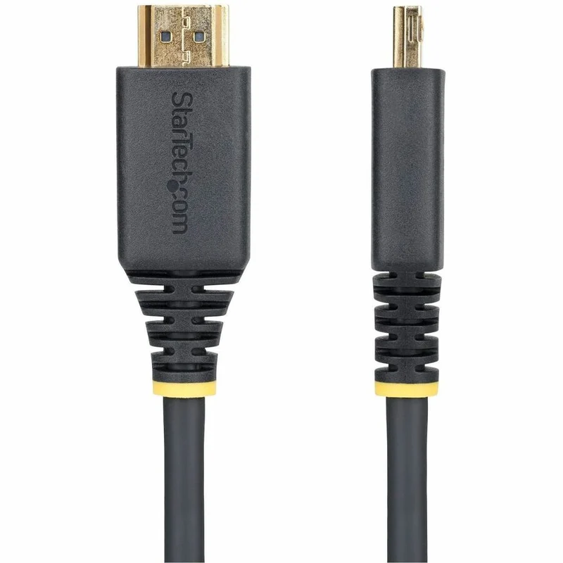 Câble HDMI haute vitesse StarTech.com 50 cm (1.6 pi) avec connecteurs à pression, 4K 60 Hz/1440p 144 Hz, 18 Gbit/s, câble HDMI UHD, gaine en TPE HDMI2-CABLE-GRIP-50C