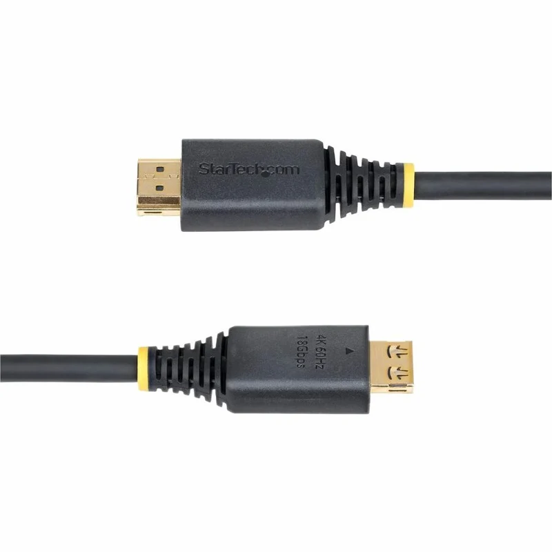 Câble HDMI haute vitesse StarTech.com 50 cm (1.6 pi) avec connecteurs à pression, 4K 60 Hz/1440p 144 Hz, 18 Gbit/s, câble HDMI UHD, gaine en TPE HDMI2-CABLE-GRIP-50C