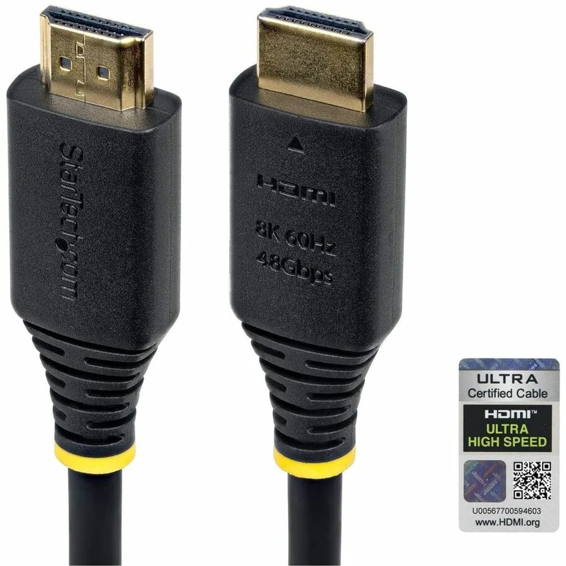 Câble HDMI ultra haute vitesse certifié StarTech.com de 1 m (3 pi), 8K 60 Hz/4K 120 Hz, HDMI 2.1 avec HDR10+/eARC, 48 Gbit/s, référence HDMI21-CBL-8K60-3F
