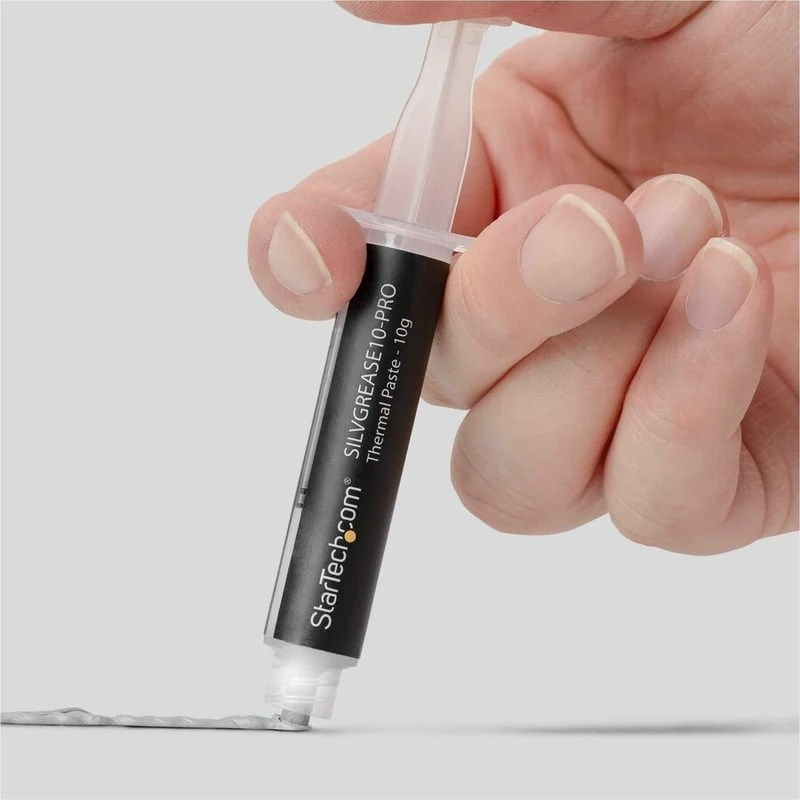 Pâte thermique silicone haute performance StarTech.com, composé pour processeurs, cartes graphiques et circuits intégrés, graisse pour processeur améliorant le transfert de chaleur et le refroidissement SILVGREASE10-PRO