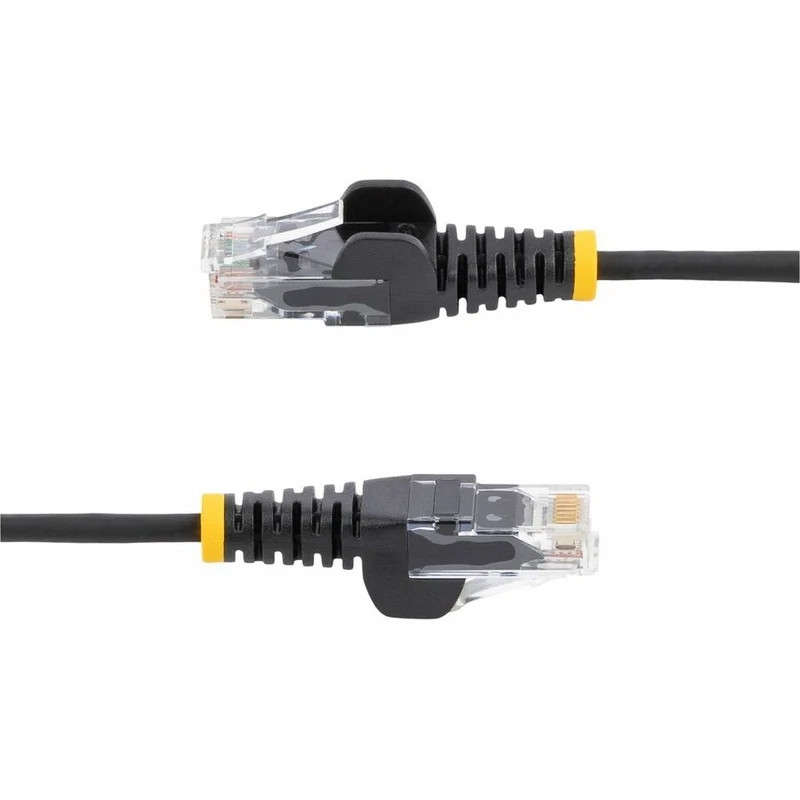 Câble Ethernet StarTech CAT6 fin noir de 4,57 m (2 pi), connecteur RJ45 fin et anti-accrochage, UTP, LSZH, cuivre nu 28 AWG, cordon de brassage réseau fin N6PAT2BKS