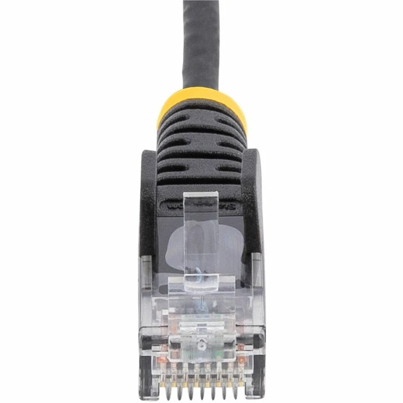 Câble Ethernet StarTech CAT6 fin noir de 4,57 m (2 pi), connecteur RJ45 fin et anti-accrochage, UTP, LSZH, cuivre nu 28 AWG, cordon de brassage réseau fin N6PAT2BKS